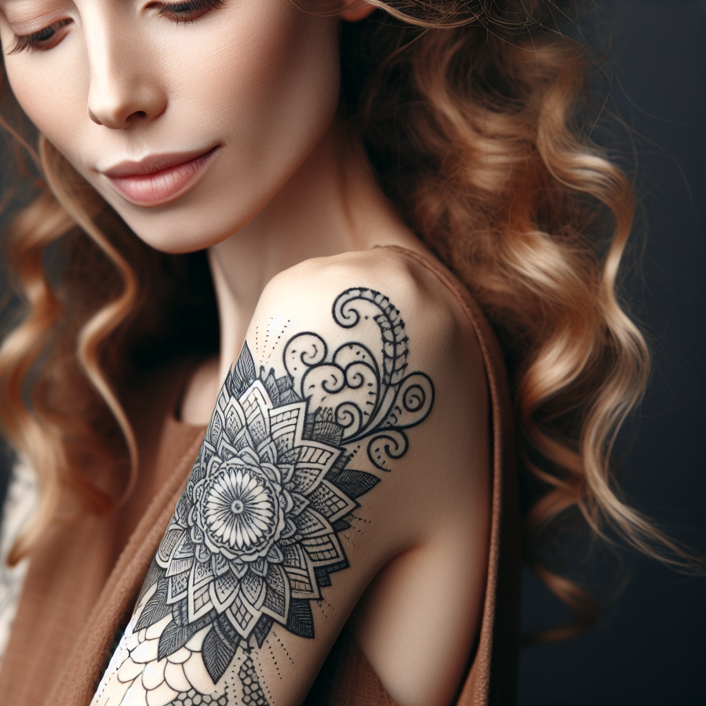 Tiny Fineline Tattoo On The Woman Arm Or Neck